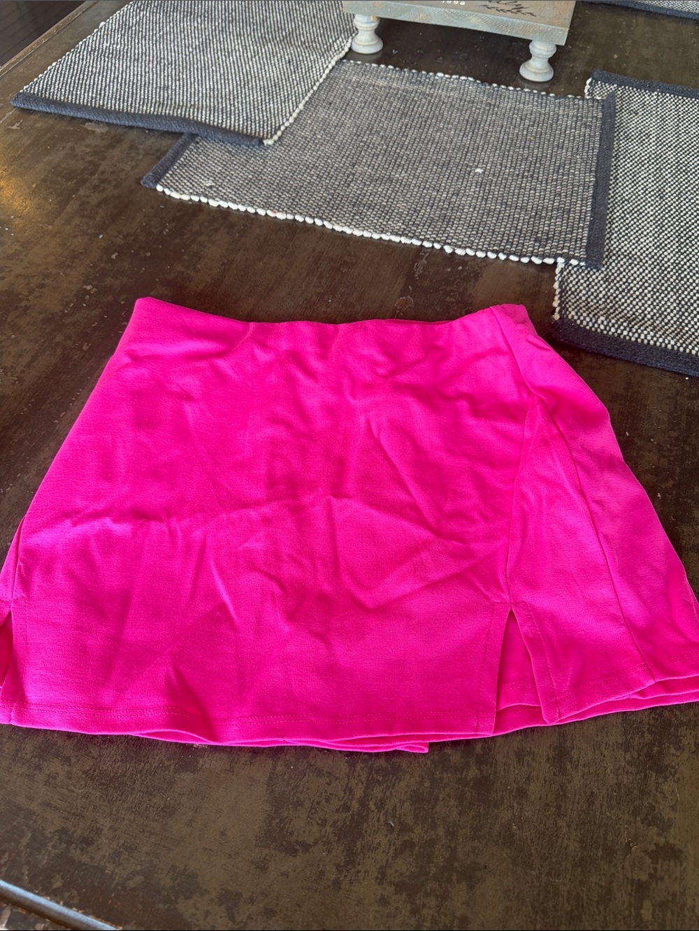 Windsor Hot Pink Mini Skirt with Side Slit